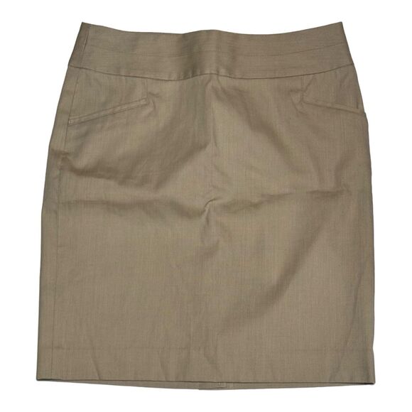 BANANA REPUBLIC Size Zero (0) KHAKI SKIRT pencil‎ STRAIGHT STRETCH BUSINESS - Picture 1 of 7